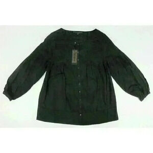 NWT $140 Max Sport Womens S Button-Front Top